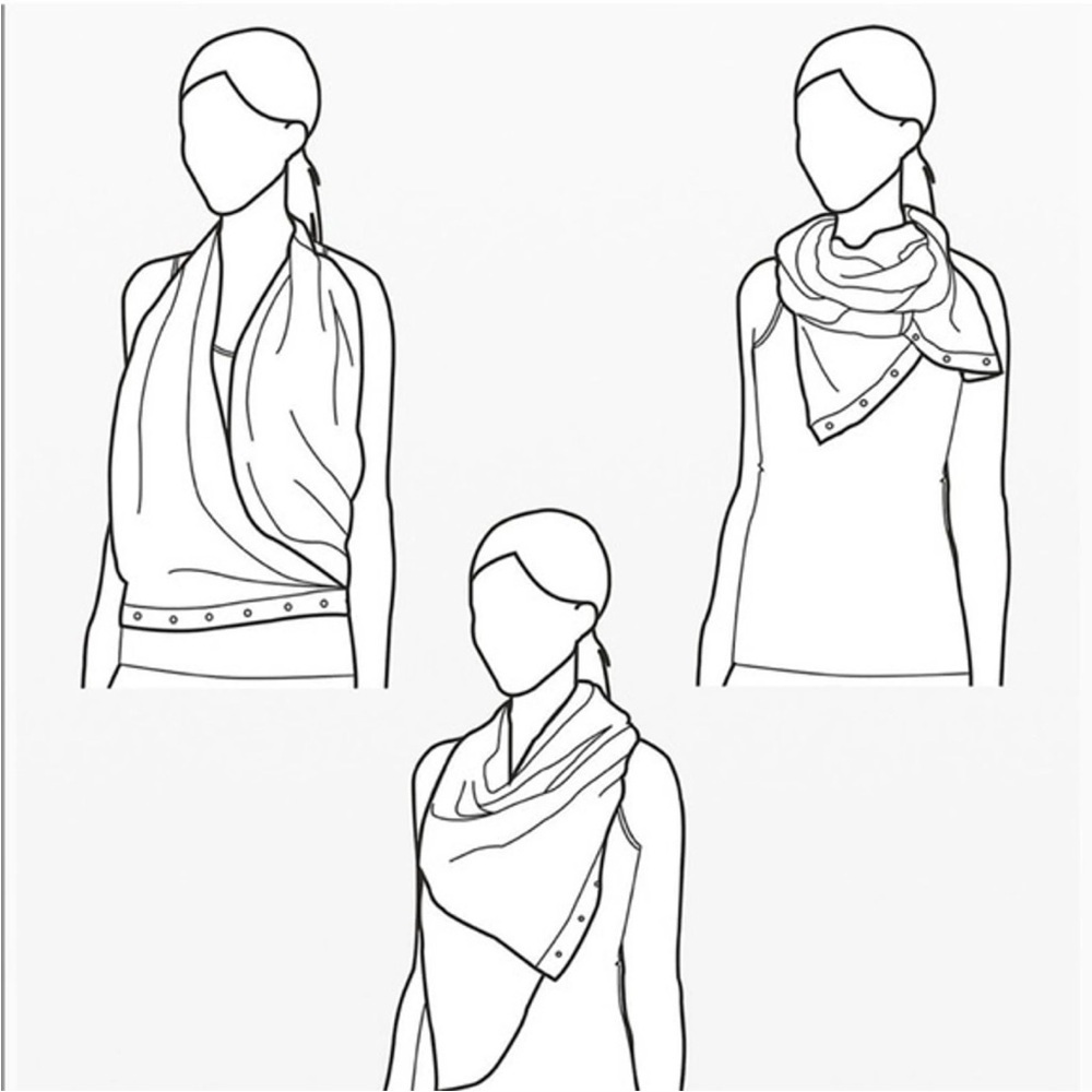 Lululemon Vinyasa Scarf in Black Herringbone - Picture 4 of 7